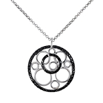 Black Cubic Zirconias with Circles within Circle